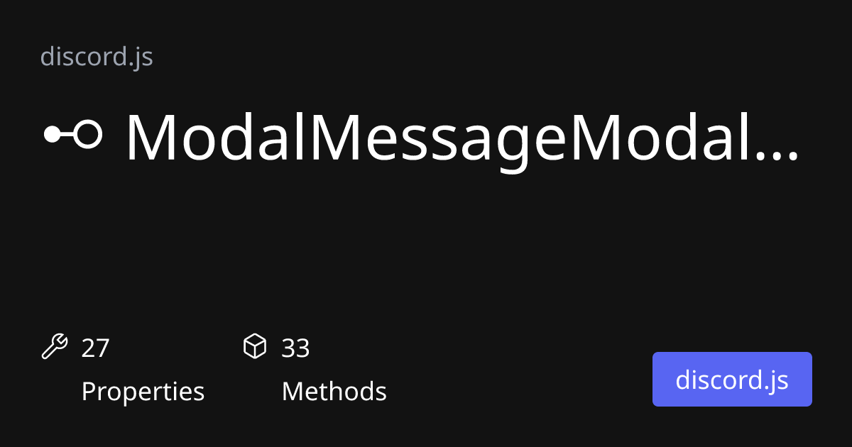 ModalMessageModalSubmitInteraction (discord.js - 14.15.3) | discord.js